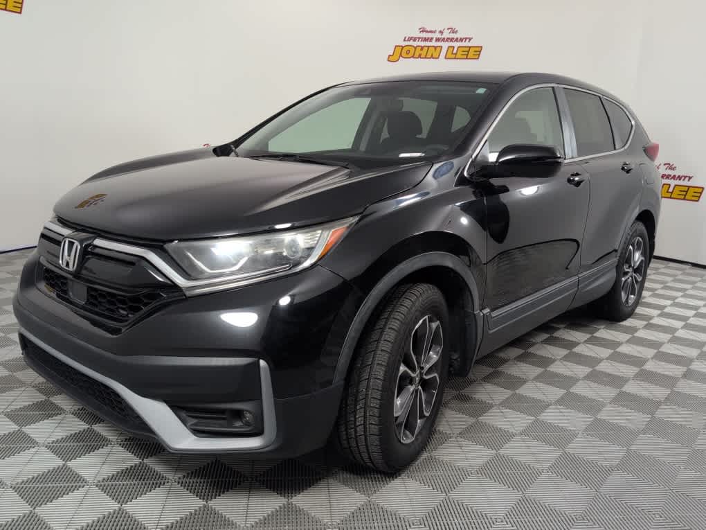 2021 Honda CR-V EX in Crystal Black Pearl — front three-quarter view